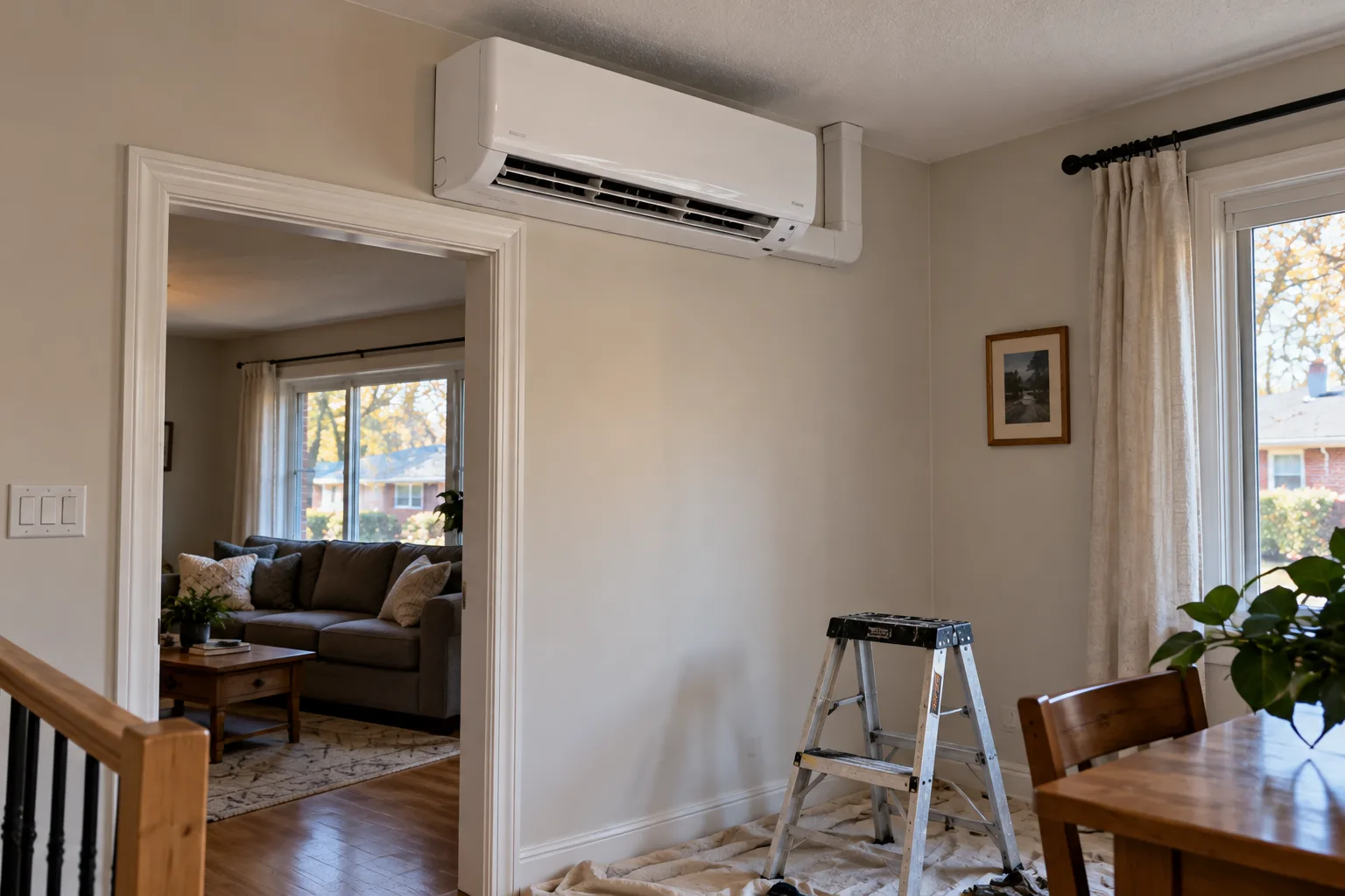 Appareil intérieur d’une thermopompe murale climat froid après l’installation