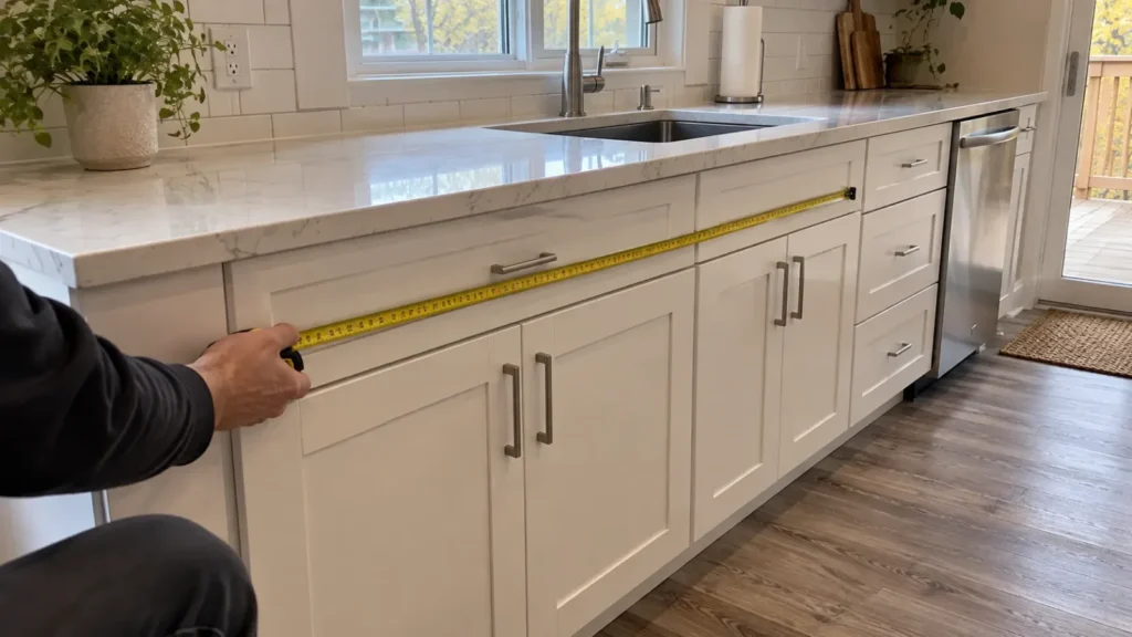 Calculateur de coût de rénovation de cuisine : armoires, comptoir et plancher