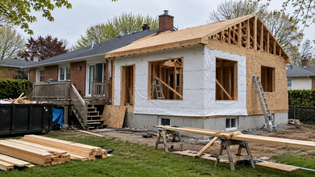 Coût agrandissement maison 2026 : prix au pi², permis, architecte et 7 façons d’économiser