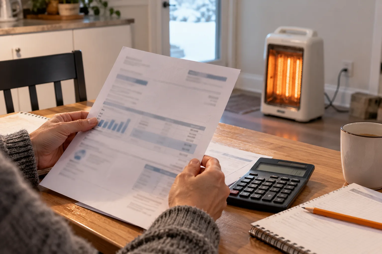 Calcul du coût d’une chaufferette électrique à partir d’une facture d’électricité
