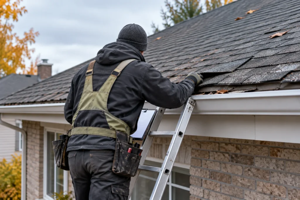 Inspection d’une toiture avant les travaux